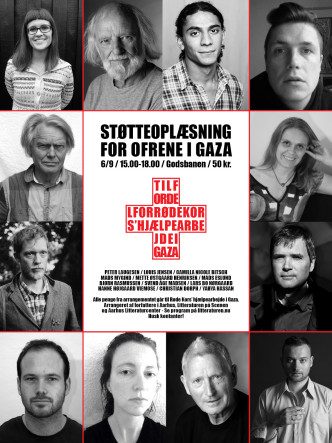 Støtteoplæsning for ofrene i Gaza_plakat